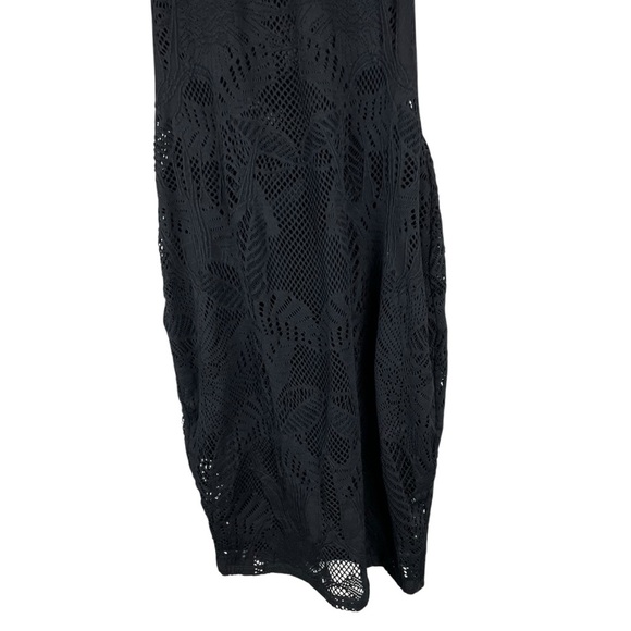 Mara Hoffman Black Crochet Knit Mesh Sheath Dress Size Medium - Picture 4 of 9